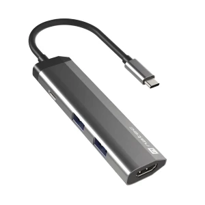 Natec fowler slim usb-c multiport adapter 4 in 1  2x usb 3.0 hub, hdmi 4k, usb-c pd