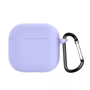 Силиконовый чехол helmet для airpods 4, лиловый