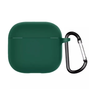 Силиконовый чехол helmet case для airpods 4, темно-зеленый