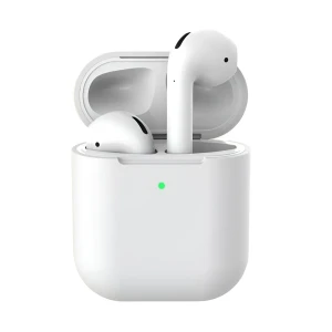 Силиконовый чехол helmet для airpods 2, белый