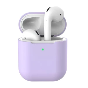 Силиконовый чехол helmet для airpods 2, лиловый