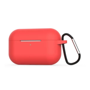 Силиконовый чехол helmet для airpods pro 2, розово-красный