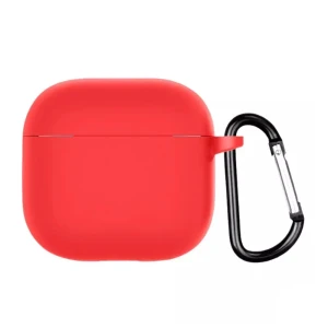 Силиконовый чехол helmet для airpods 4, розово-красный