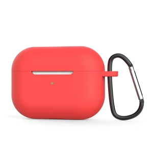 Силиконовый чехол helmet для airpods pro, розово-красный