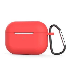 Силиконовый чехол helmet для airpods pro, розово-красный