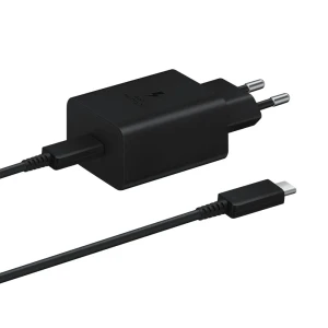 Сетевое зарядное устройство samsung 1xtype-c super fast charging 45w (с кабелем), черное