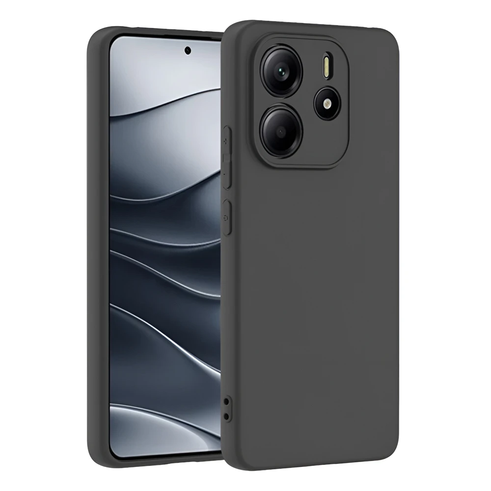 Woo case liquid silicone xiaomi redmi note 14 pro 4g, black 2