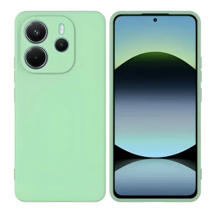 Woo case liquid silicone для xiaomi redmi note 14 5g, зеленый