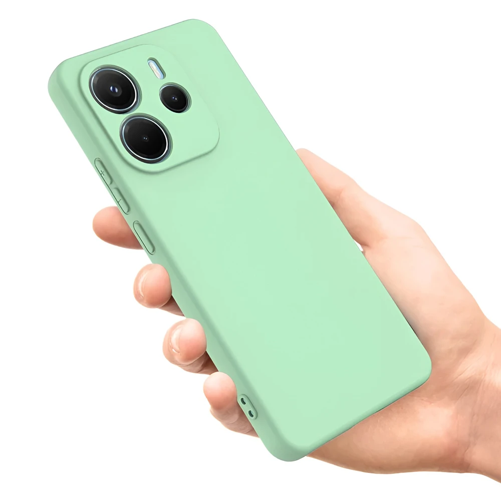 Woo case liquid silicone xiaomi redmi note 14 5g, green 3