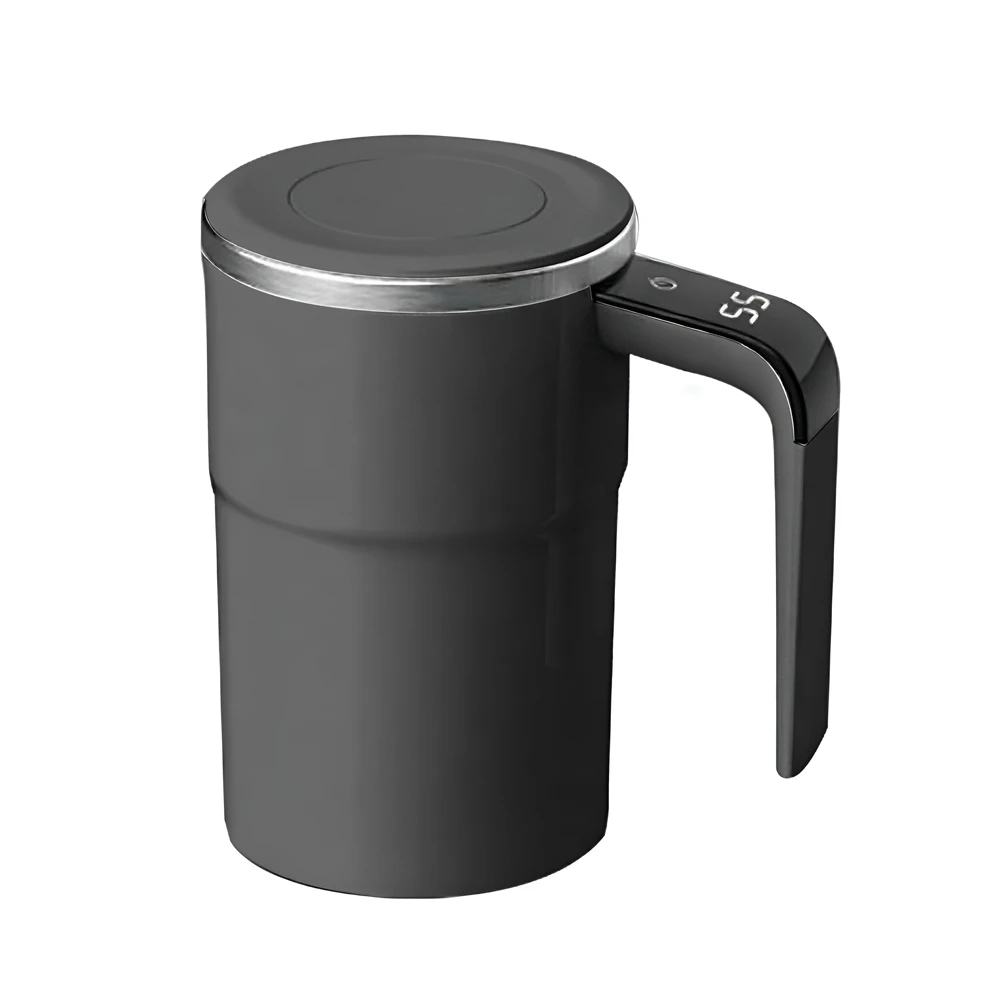Smart mug self mixing with temperature display 380ml, black 2