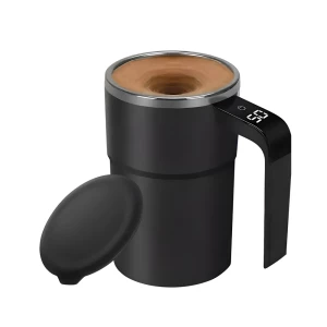 Smart mug self mixing with temperature display 380ml, Black