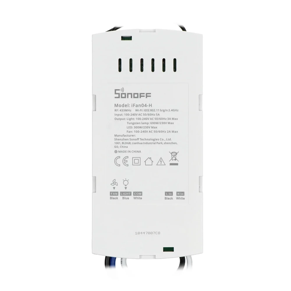 Sonoff wi-fi ceiling fan and light controller ifan04-h 2