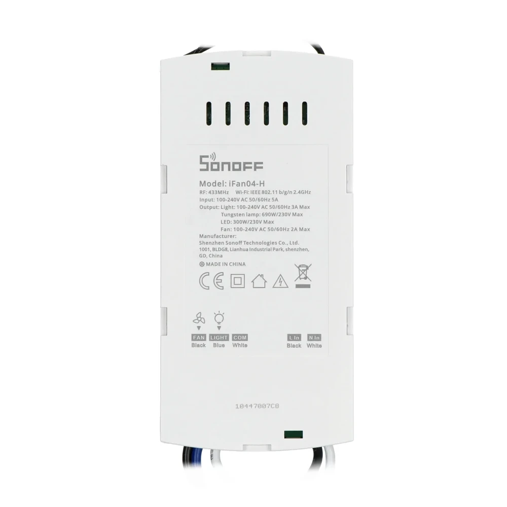 Sonoff wi-fi ceiling fan and light controller ifan04-h 2