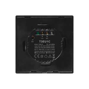 Sonoff wi-fi smart touch wall switch tx series 1-gang (neutral wire), black Thumbnail 3