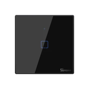Sonoff wi-fi smart touch wall switch tx series 1-gang (neutral wire), black