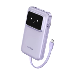 UGREEN Power Bank Uno Series with Cables Type-C, 10000mAh, 30W, Purple