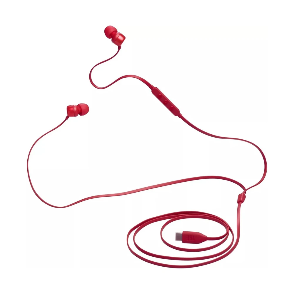 Jbl earphones type-c with mic tune 310c, red 2