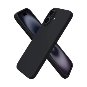 WOO Case Liquid Silicone iPhone 16, Black Thumbnail 3