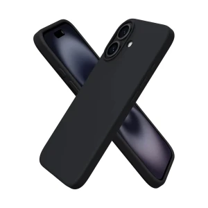 Woo case liquid silicone iphone 16, black Thumbnail 3