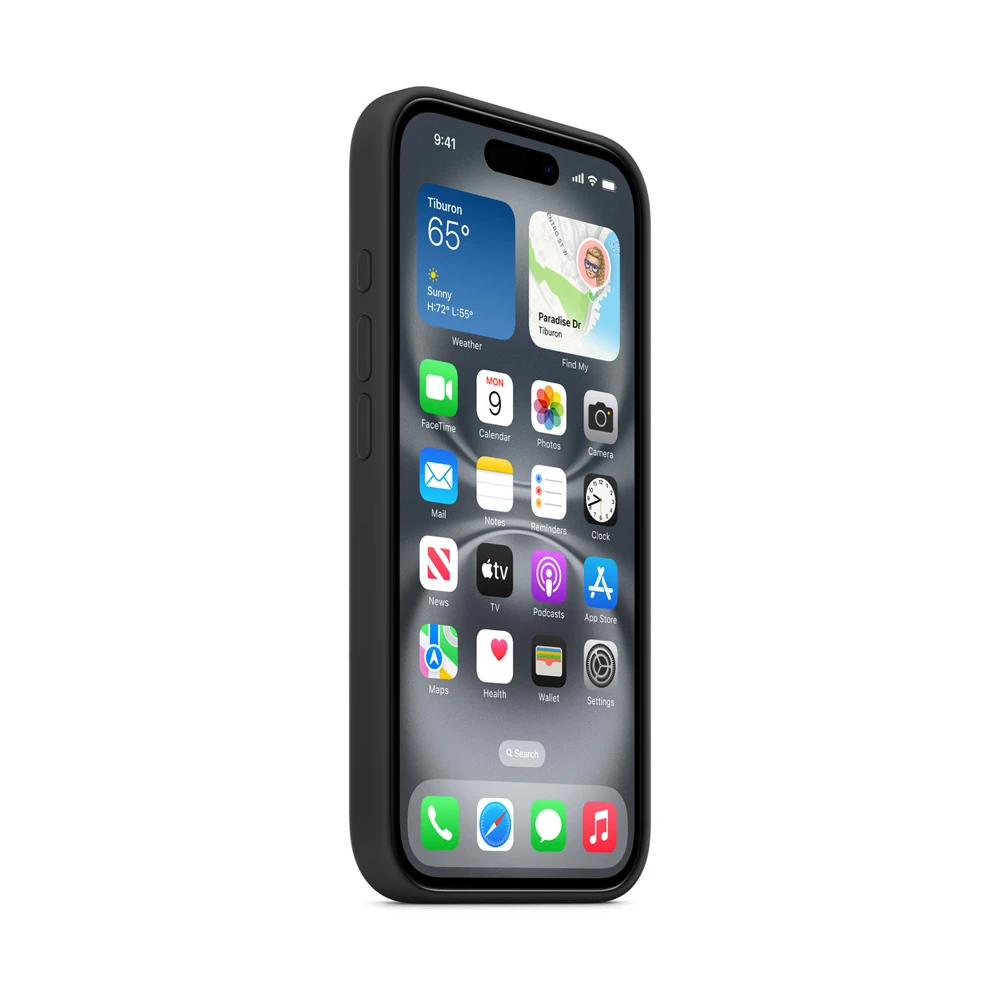 Woo case liquid silicone iphone 16, black 2