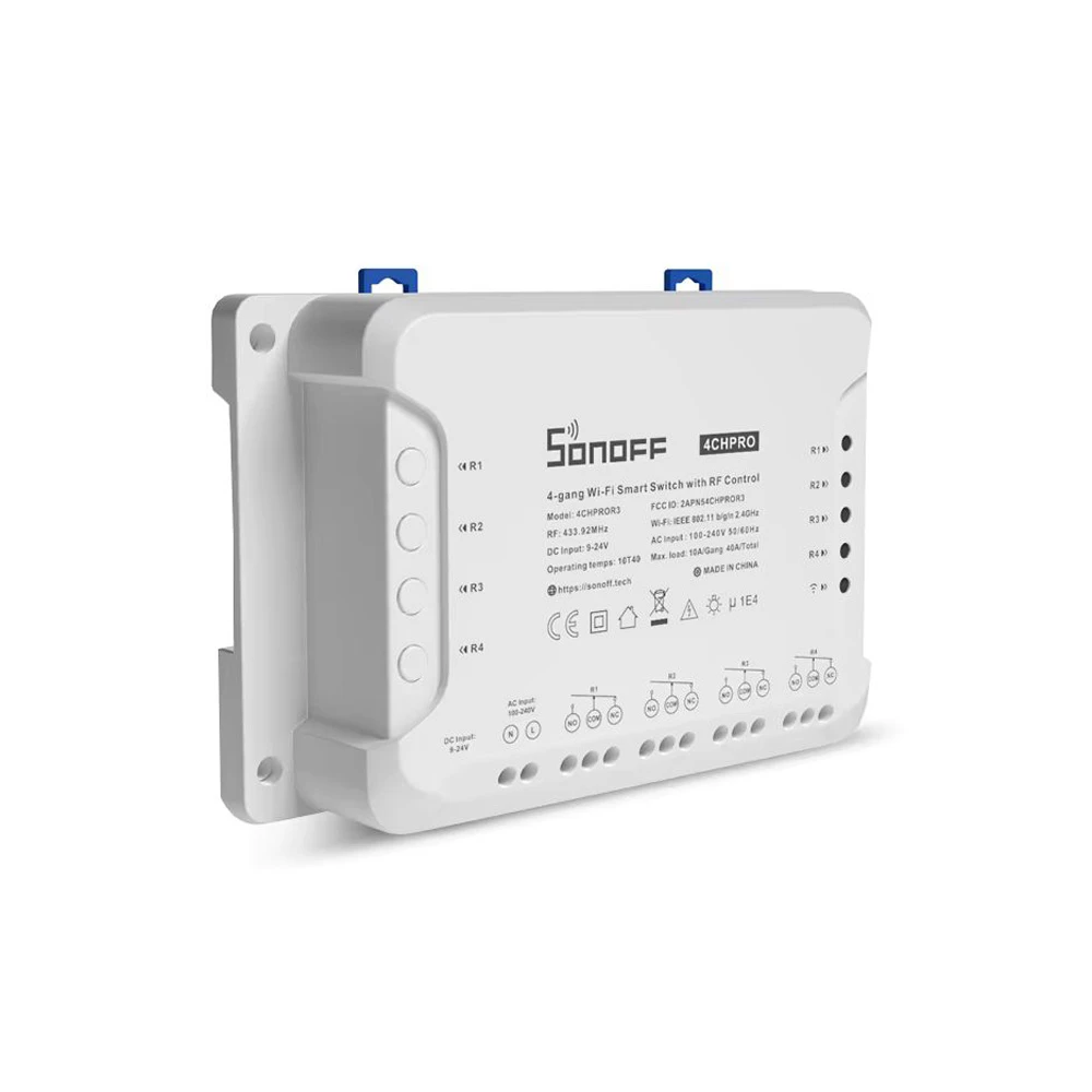 Sonoff wi-fi 4-gang smart switch with rf control 4chpror3 3