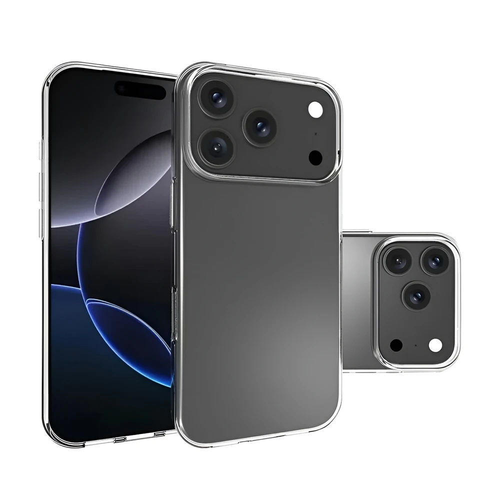 Woo case soft tpu iphone 17 pro, clear 2