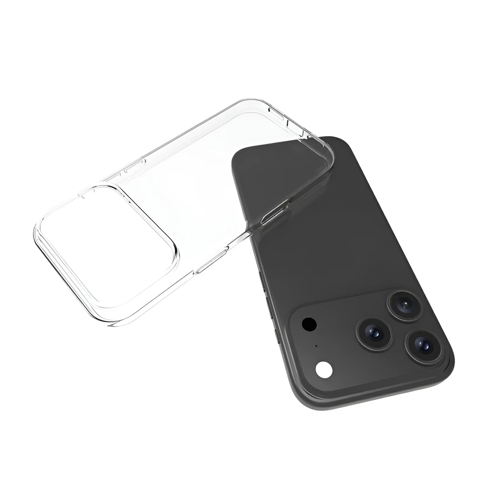 Woo case soft tpu iphone 17 pro, clear 3