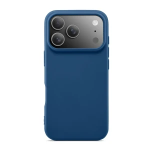 Woo case liquid silicone для iphone 17 pro, синий