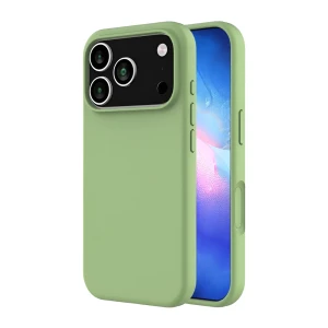 Woo case liquid silicone для iphone 17 pro max, зеленый