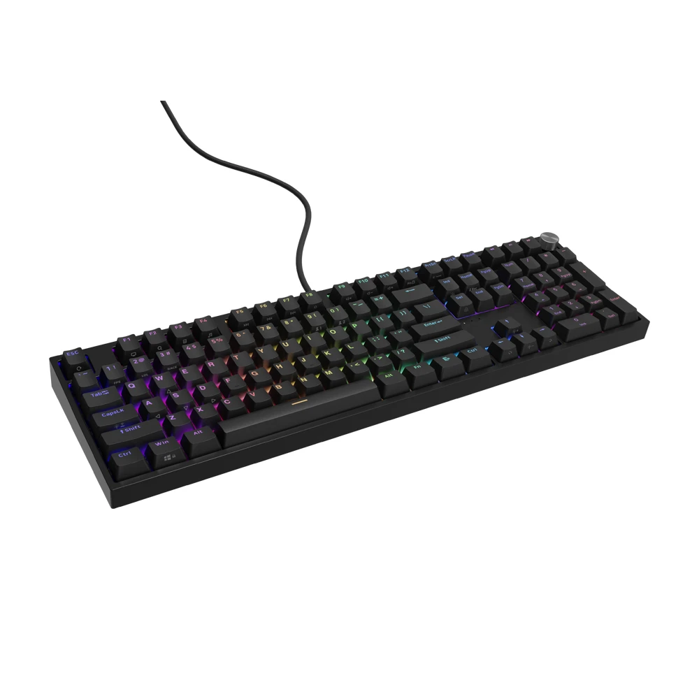 Механическая клавиатура genesis thor 404 us layout rgb, черная, gateron yellow pro 2