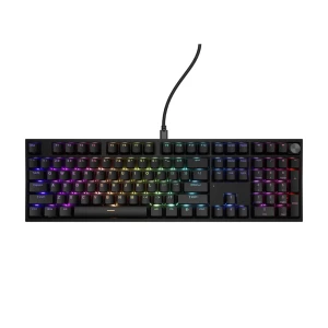 Механическая клавиатура genesis thor 404 us layout rgb, черная, gateron yellow pro