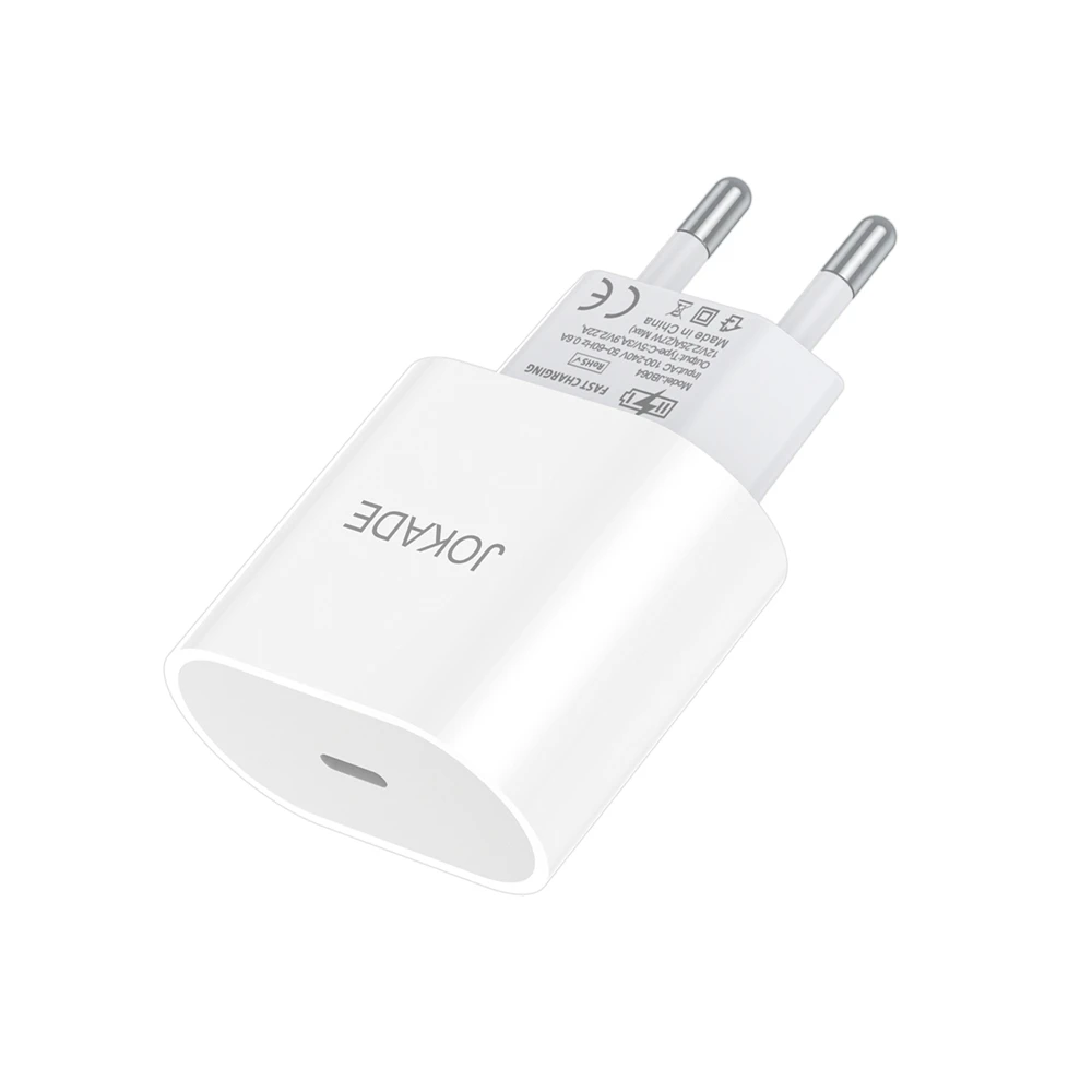 Jokade wall charger 1*type-c 30w max jb064, white 2