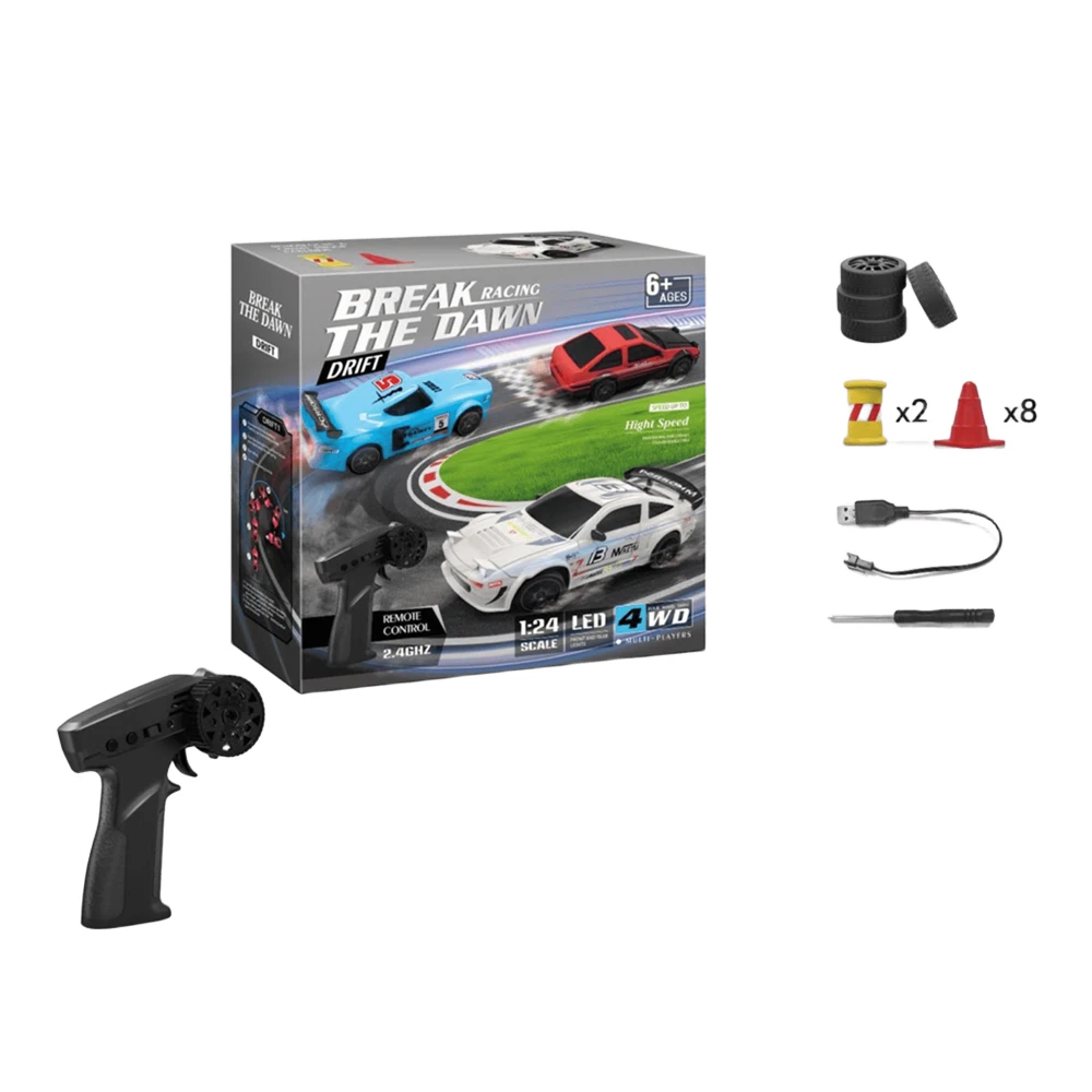 Rc drift car масштаб 1:24, 4wd, 2,4ghz, белый 3