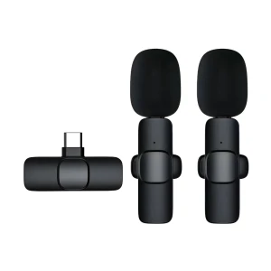 K9 mini 14 2.4ghz wireless microphone type-c connector with adapter , black Thumbnail 2