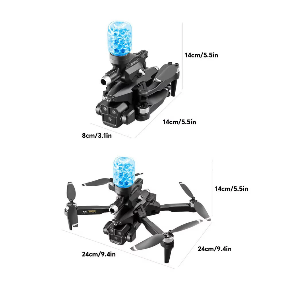 Plastic drone toys rc k11, black 3