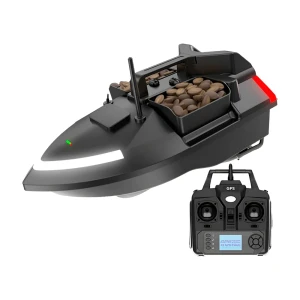 Flytec v020 fishing bait boat with large bait container with 500m remote range gps 40 points,12000 mah battery, black