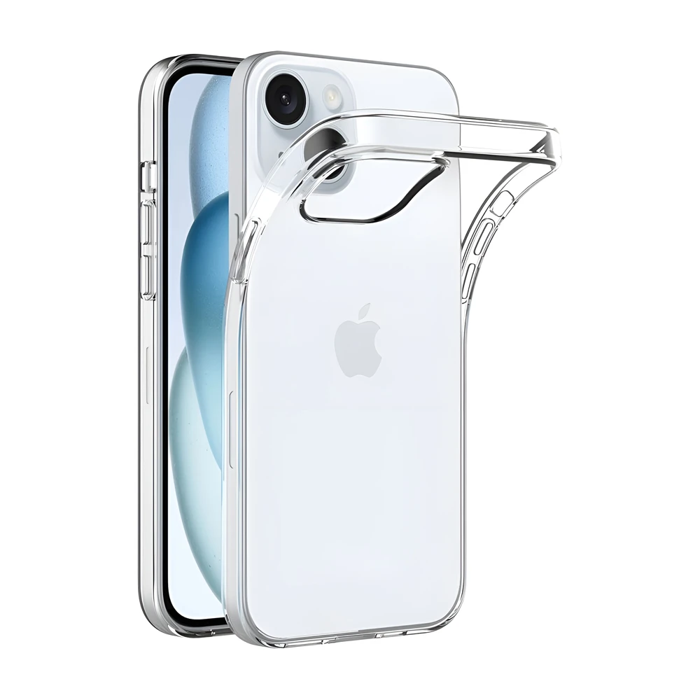 Woo case tpu soft iphone 15, clear 2