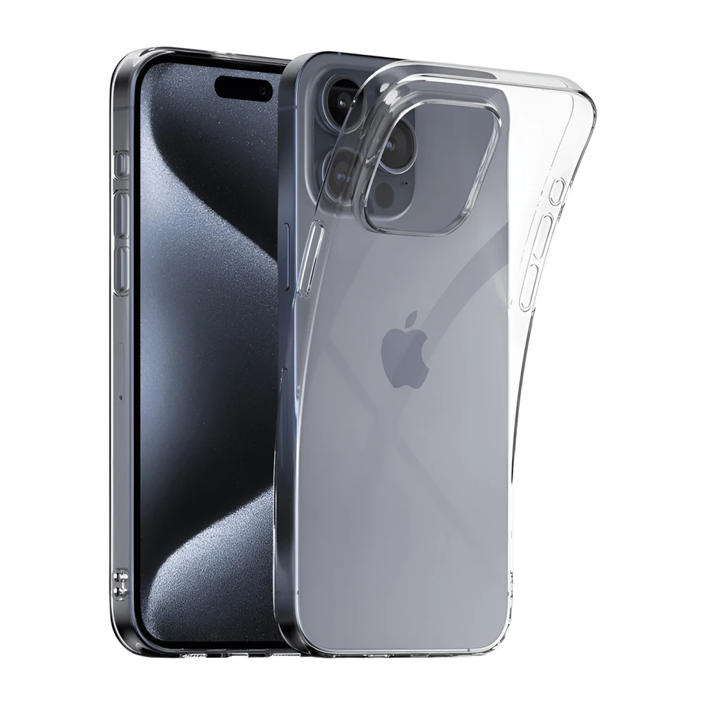 Woo case tpu soft iphone 15 pro max, clear 2