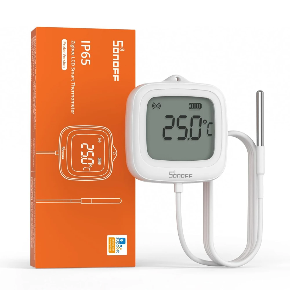 Sonoff zigbee lcd умный термометр ip65 (версия с зондом) (snzb-02ld) 3