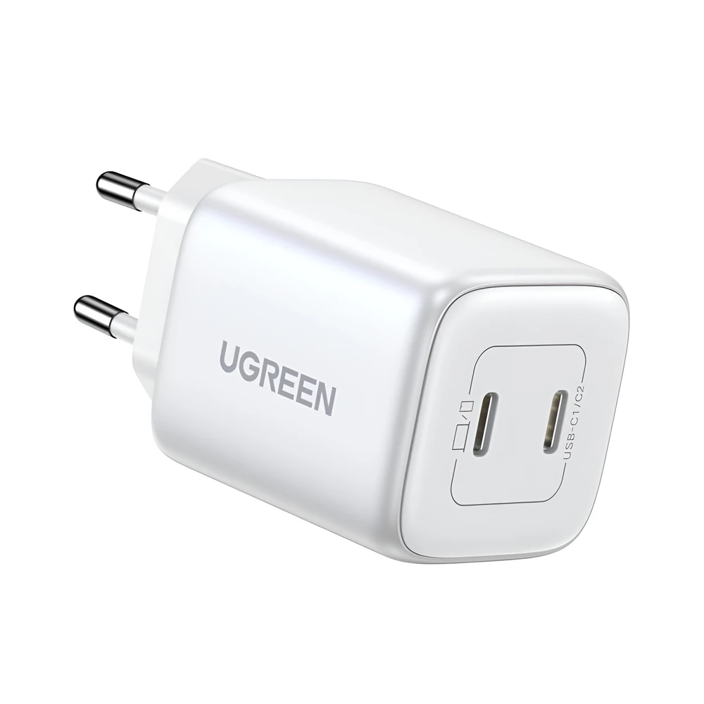 Ugreen nexode gan charger 2*type-c 45w cd294, white 2
