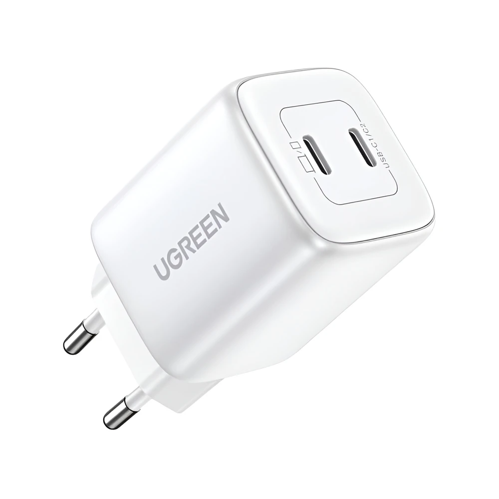 Ugreen nexode gan charger 2*type-c 45w cd294, white 3