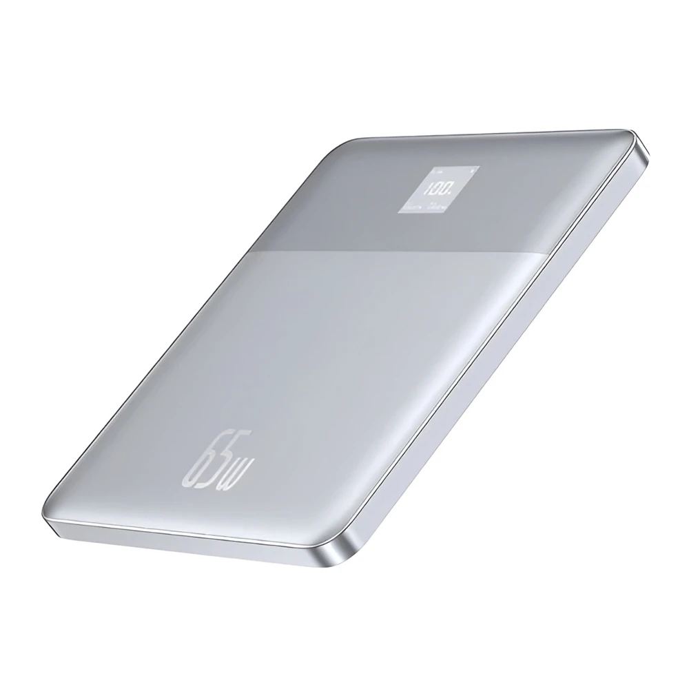Baseus power bank blade 2 12000mah, 65w, silver 2