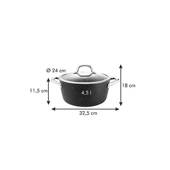 780335 cratita cu capac president stone 24 cm, 4.5l 4