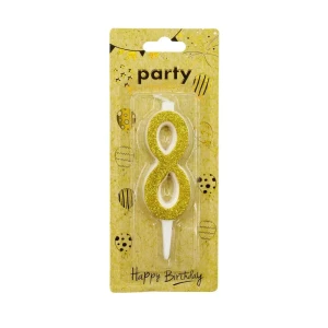 Lumânare cifra "8" pentru tort (bs00393-g8)