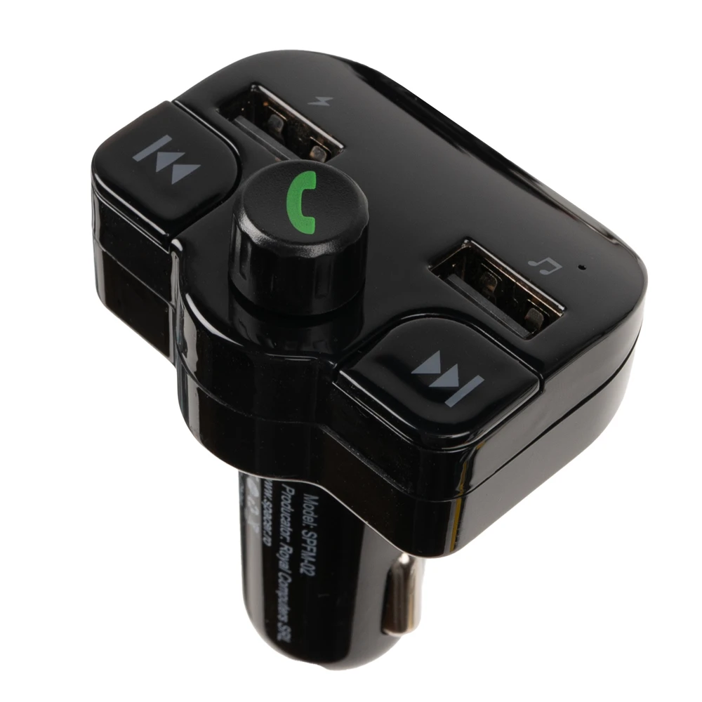 Modulator auto fm spacer, bluetooth,2xusb max. 5v/3.1a, 12v-24v, max. 10-15m, mic max. 0-1m, format mp3/wma, 206 canale 87.5-108mhz, usb disk, microsd 2