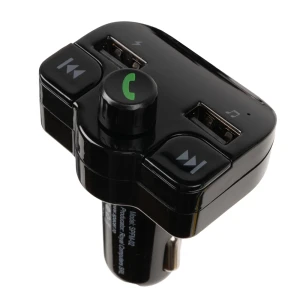 Modulator auto fm spacer, bluetooth,2xusb max. 5v/3.1a, 12v-24v, max. 10-15m, mic max. 0-1m, format mp3/wma, 206 canale 87.5-108mhz, usb disk, microsd Thumbnail 2