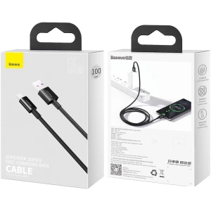Cable usb - type-c, 66w, 1m, baseus superior black  catys-01 Thumbnail 3