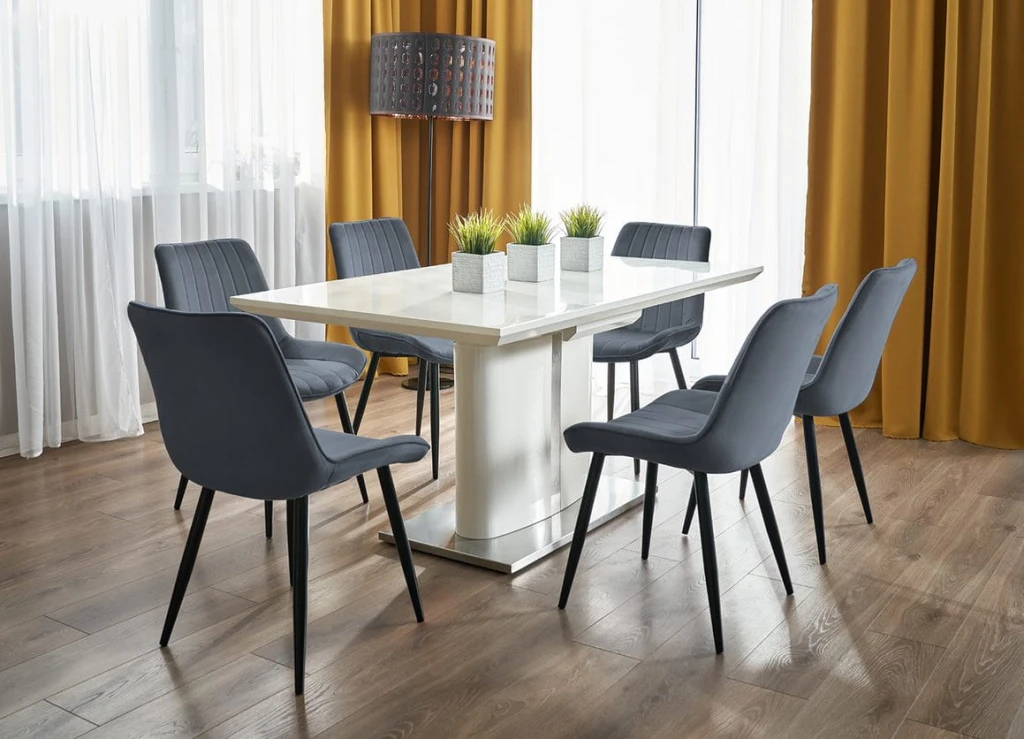Scaun de bucatarie/living, jumi viva ,catifea, gri 5