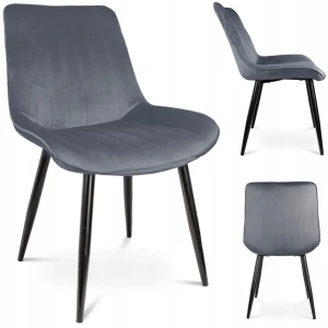 Scaun de bucatarie/living, jumi viva ,catifea, gri