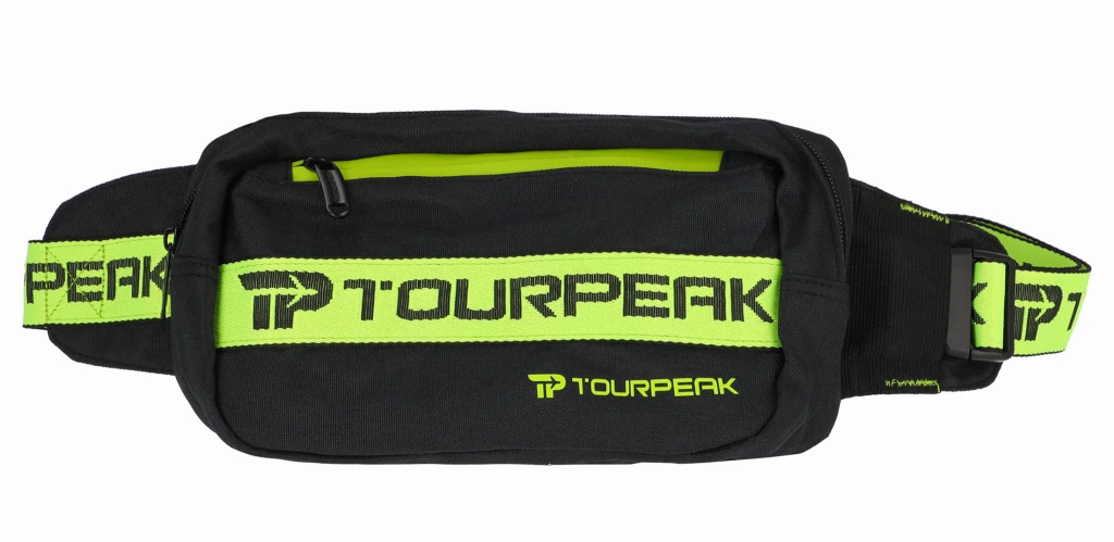 Поясная сумка tourpeak спортивная, многофункциональная, 13,75x6,25x26,2 см, черно-зеленая 2